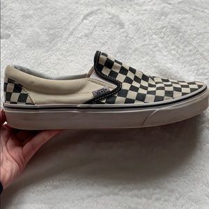 Black and white checkered Vans